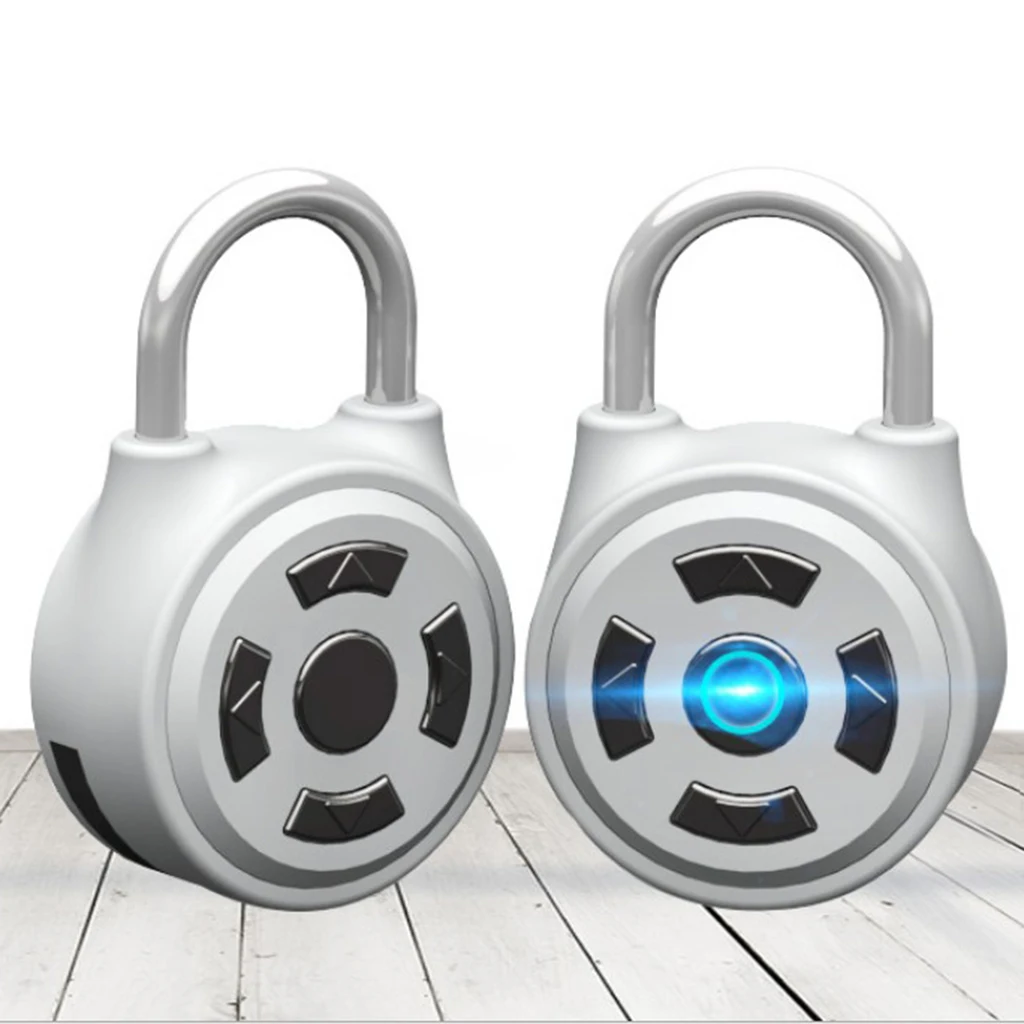 Portable Smart Code Padlock APP Wireless Bluetooth Control Lock For Bike Motorcycle Car Ressetable Zinc Alloy + Steel Aarm Lock