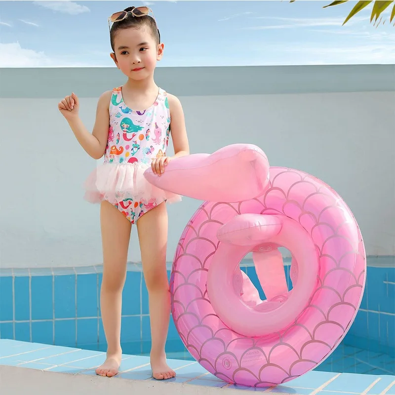 

Children's Mermaid Inflatable Swimming Ring Floating seat Swim Circle Baby Seat Swimming Seat Summer Pool Party Toy