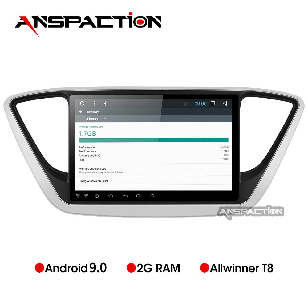Android 9 0 Автомобиль Радио Мультимедийный видеоплеер навигации gps для hyundai solaris без