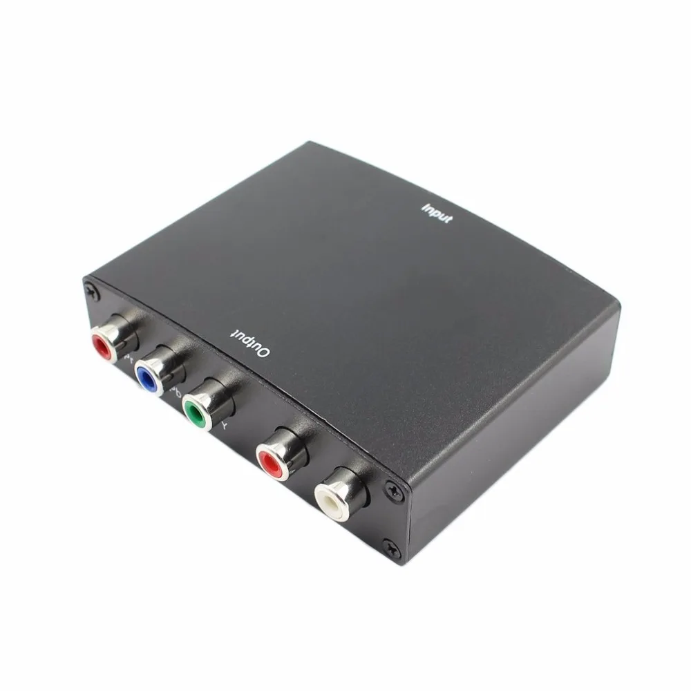 1080P HDMI RGB К YPbPr компонентный кабель RGB видео разговорный + R/L аудио адаптер преобразователь усилителя с адаптером питания