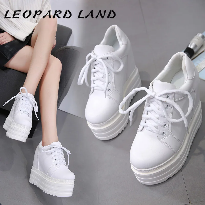 

LEOPARD LAND 2019 New Autumn and Winter New 13cm Muffin Thick Bottom Wedge with Increased Height High Heel Boots .JXQ-888-31