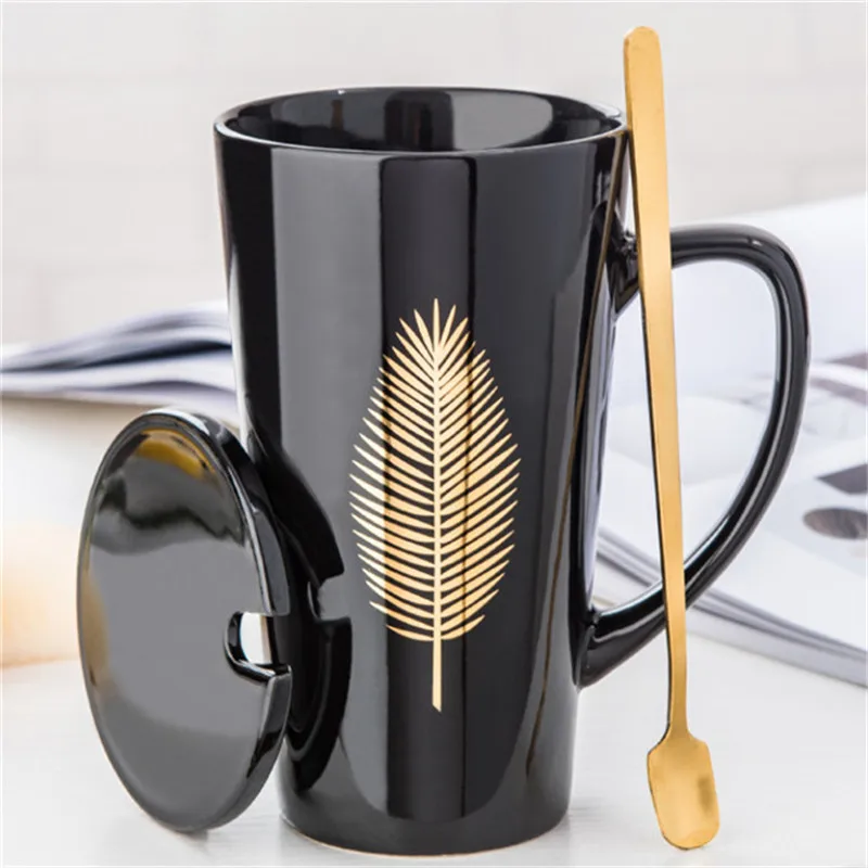 Ceramic Coffee Mug Big Handle  Large Ceramic Coffee Mug Lid - Ceramic Coffee  Mugs - Aliexpress