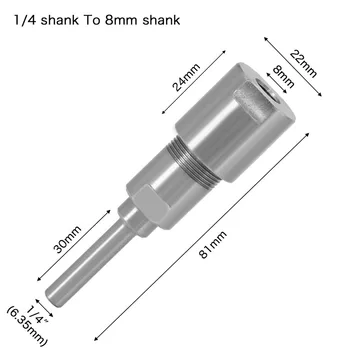 

1/4in Extension Rod 1/2in 8mm/12mm Shank Drill Bit Silver Carbon steel