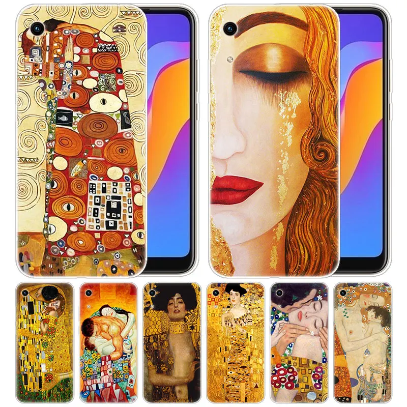 Роскошный силиконовый чехол Kiss Gustav Klimt для huawei Honor 9X 8A 7A 20 Pro 7X8X7 S 8S 8 9 10 Lite View 20i 10i Play