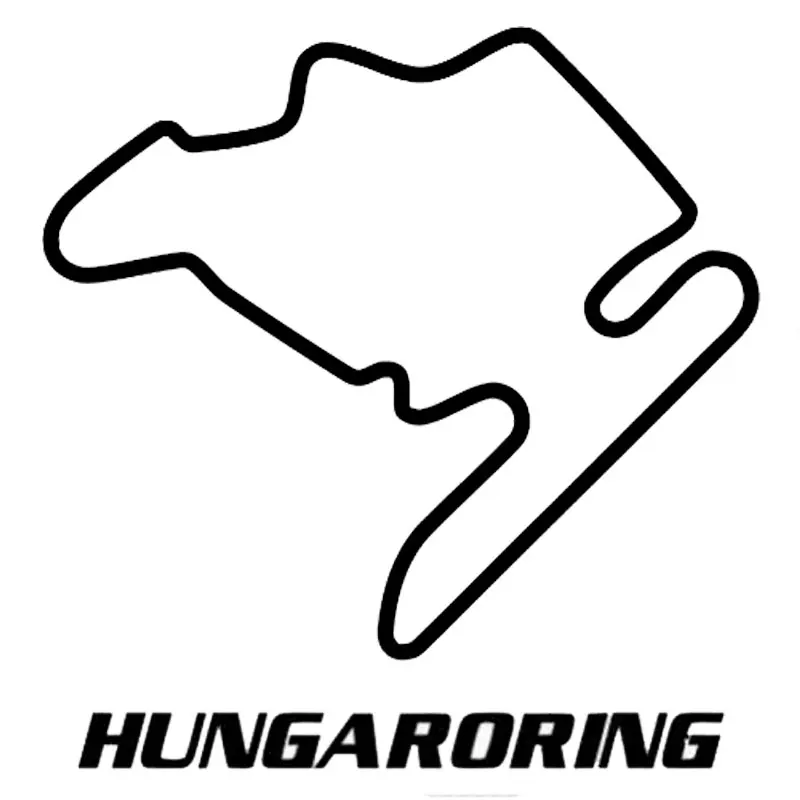 

Funny Hungaroring Racing Car Stickers Decals Cover Scratches Waterproof Bumper Window Windshield Accessories Pvc 14.4cm X 14.9cm