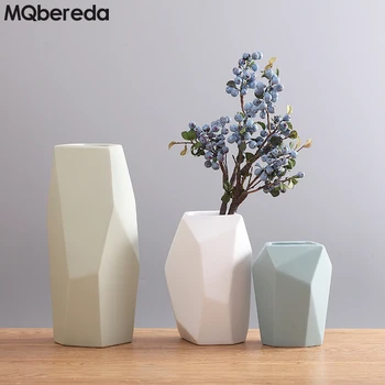 

Modern Cystal Valentine Day Ceramic Vase Decoration Room Flower Inserting Device Creative Color TV Cabinet Geometric Decorations