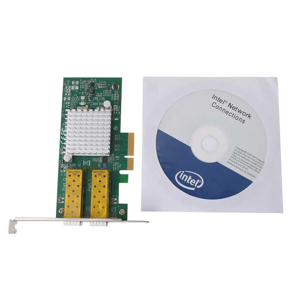 Прямая поставка Intel I350 чип PCI Express двухпортовый гигабитный Ethernet сетевой адаптер карта волоконно-оптический сервер
