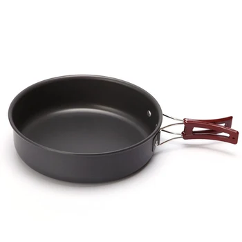 

Cooking Aluminum Alloy Kitchen Utensil Hiking Picnic Travel Portable Cookware Outdoor Camping Non-stick Frying Pan