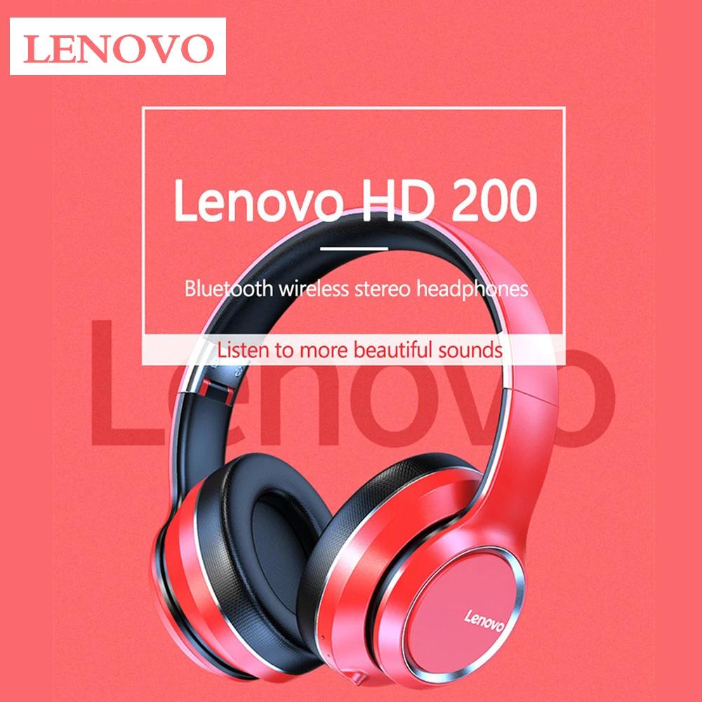 

Lenovo HD200 Intelligent Noise Reduction Wireless Bluetooth Headset Head-mounted Gaming Sports Running Headset Computer/Phone