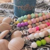 Baby Pacifier Clips Silicone Bead Wooden Beads Pacifier Chain Infant Nipple Appease Soother Chain Clips Dummy Holder Nipple Clip 4