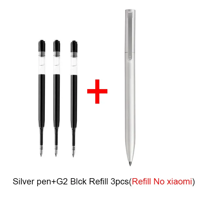 Оригинальные металлические ручки Xiaomi Mijia PREMEC Smooth Switzerland Refill 0,5 мм авторучки для письма алюминиевые ручки из сплава - Цвет: S and Black refill