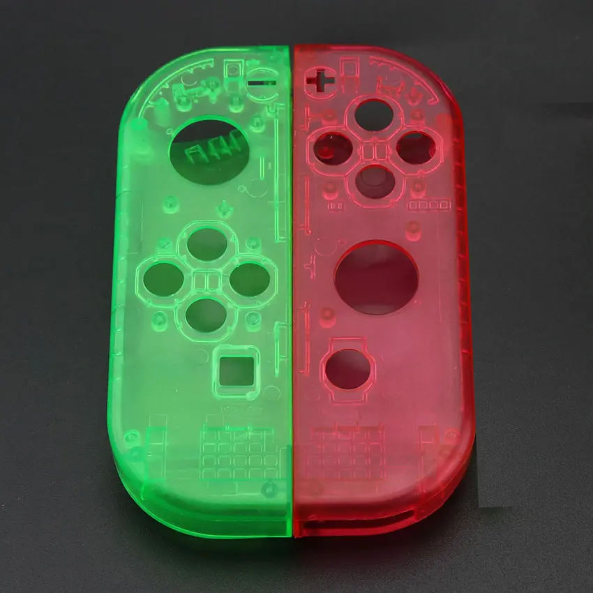 TP JCD корпус Оболочка Чехол для nintendo Switch NS NX Joy-Con контроллер Прозрачный Красный Синий Замена Защитный чехол s - Цвет: TP
