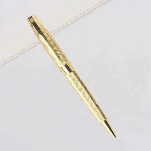 gold Shichen A077 да Новинка гравированная тяжелая металлическая шариковая ручка 0,7 мм и 1,0 мм nib. Подарочная ручка для школы и офиса - Цвет: gold