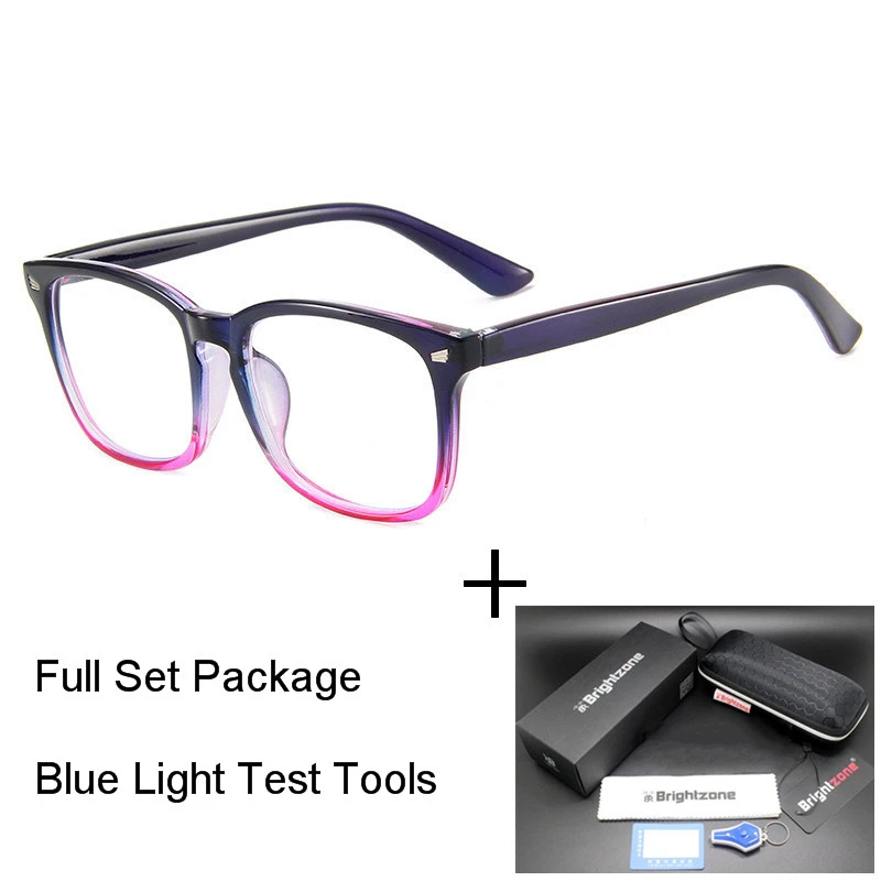 Purple C Fullset Антибликовыми свойствами светильник Блокировка UV400 с защитой от радиации игровой защита для мобильного телефона, очков компьютерные очки геймера очки для MenWomen - Цвет оправы: Purple C Fullset