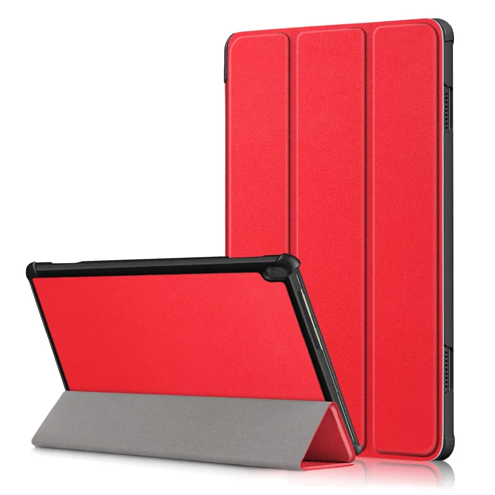 Gligle тонкий кожаный чехол Обложка для lenovo Tab M10 TB-X605 TB-X505 Tab в виде ракушки 1 компл./лот+ Экран пленка+ стилус для сенсорного экрана