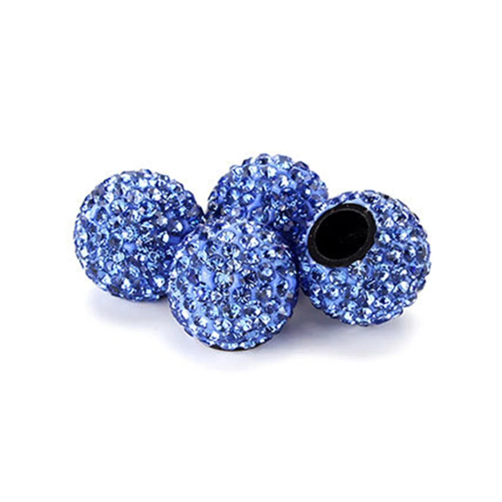 4PCS Crystal Balls Car Tire Valve Tyre Stem Air Caps Cover Tire Valve Cover Tyre Valve Cap For Automobiles Styling For Women