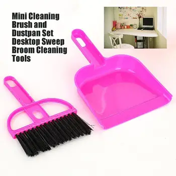 

Efficient Mini Cleaning Brush and Dustpan Set Desktop Sweep Broom Cleaning Tools for Computer Keyboard Desktop Car Table
