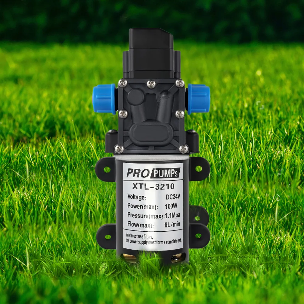 DC 12V 24V 80W Мембранный Водяной насос высокого давления микро мембранный Водяной насос с автоматическим переключателем для RV лодки 8л/мин