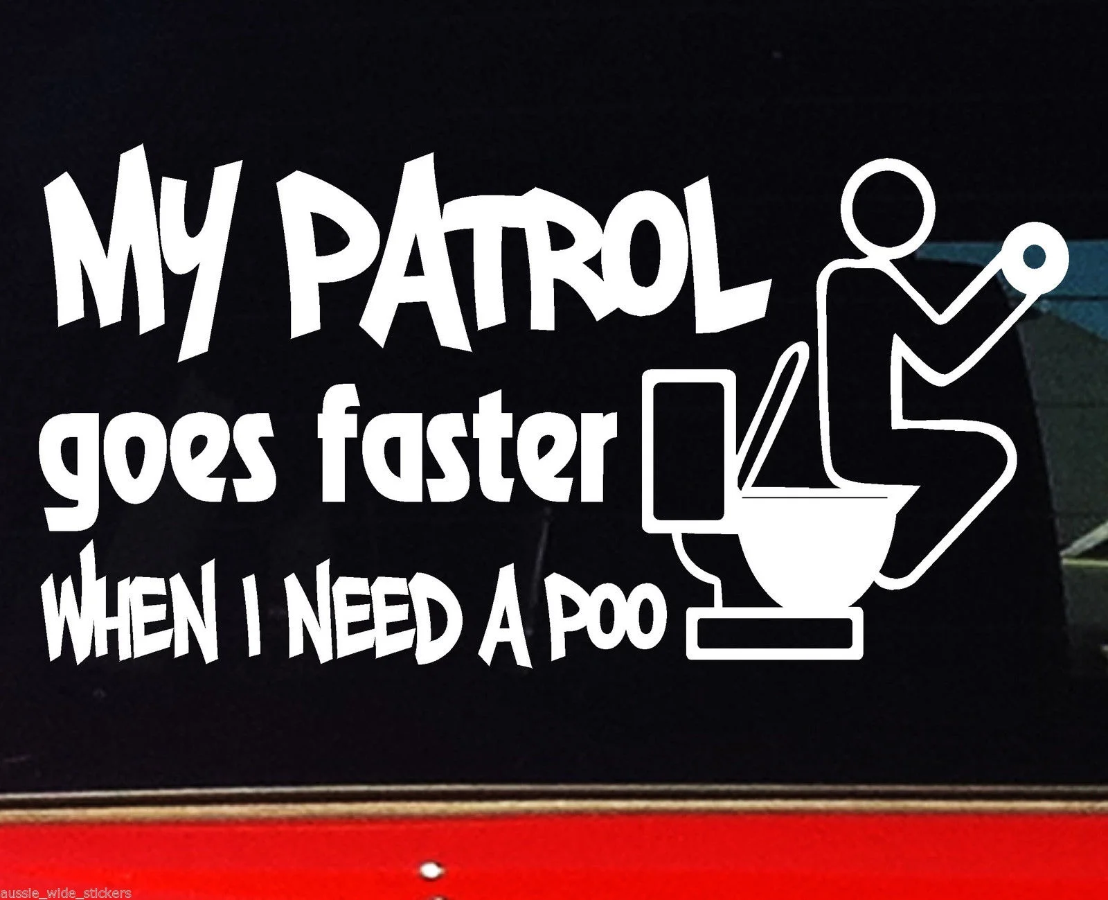

For PATROL POO offroad 4x4 car wagon Funny Stickers 200mm
