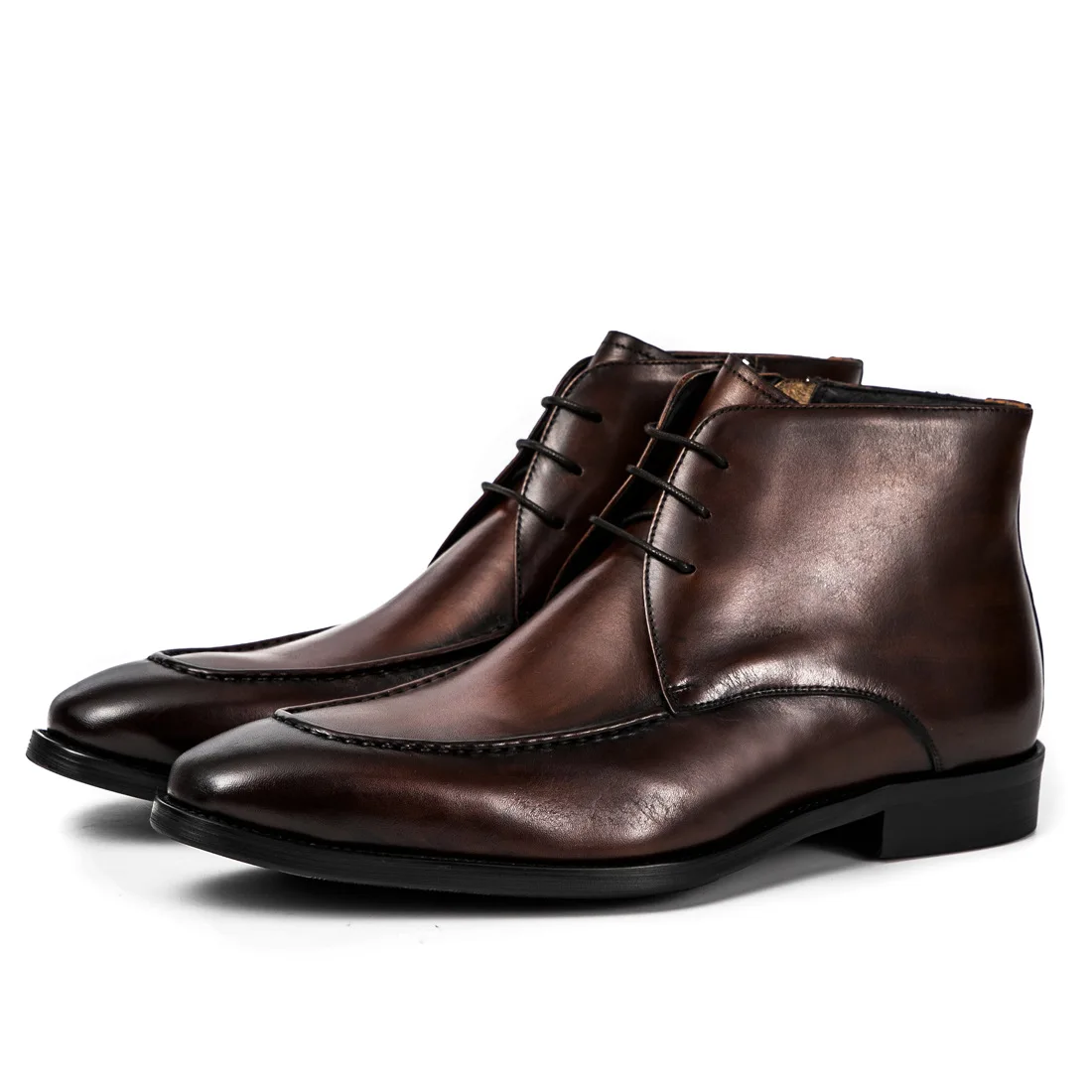 

Martin Boots Men's Spring And Summer Low Top Boots Rub Color Zipper Men's Genuine Leather MEN'S Leather Boots Trend Combat Boots
