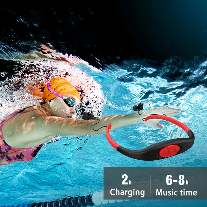 K3 Swimming Headsets Wireless Bluetooth Earphone Mp3 Player Waterproof Sports Headphones With Microphone For Xiaomi Huawei Sony