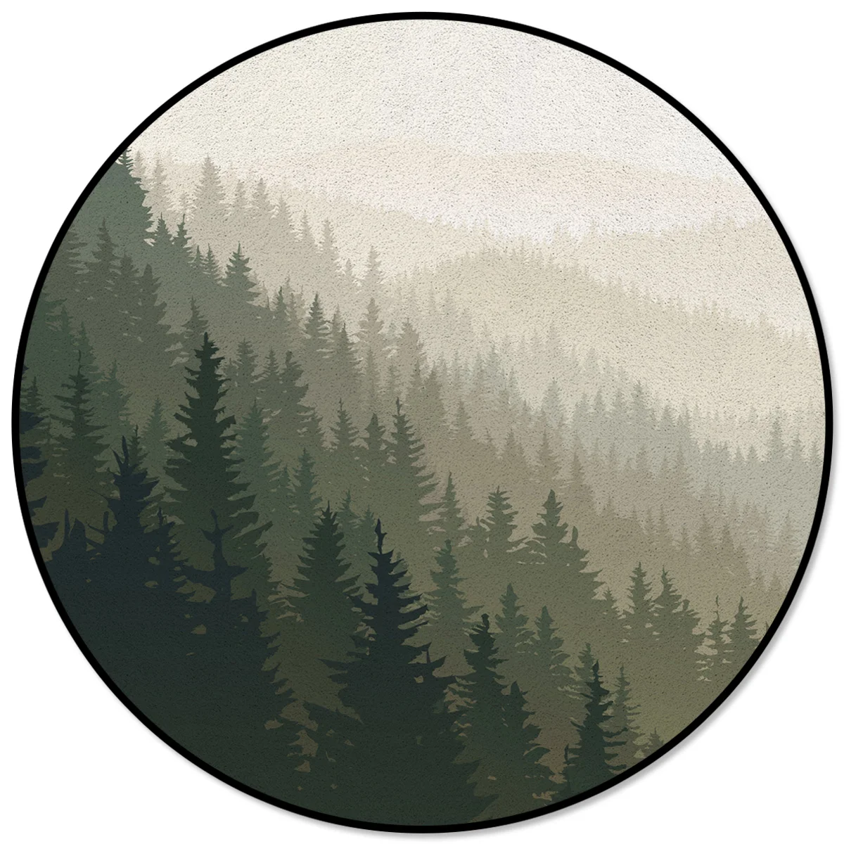 Круглый ковер Ретро лес Mistabraham микрофибра мохнатые супер мягчайшие пледы Коврики для пола коврики для банкета офиса подростков патио