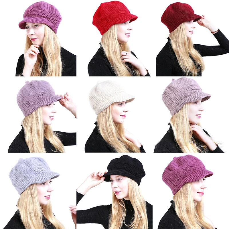 Зимние вязаные теплые нежные темпераментные шапки для женщин Skullies Beanies шапки ручной работы женская шапка вязаная шапка оптом