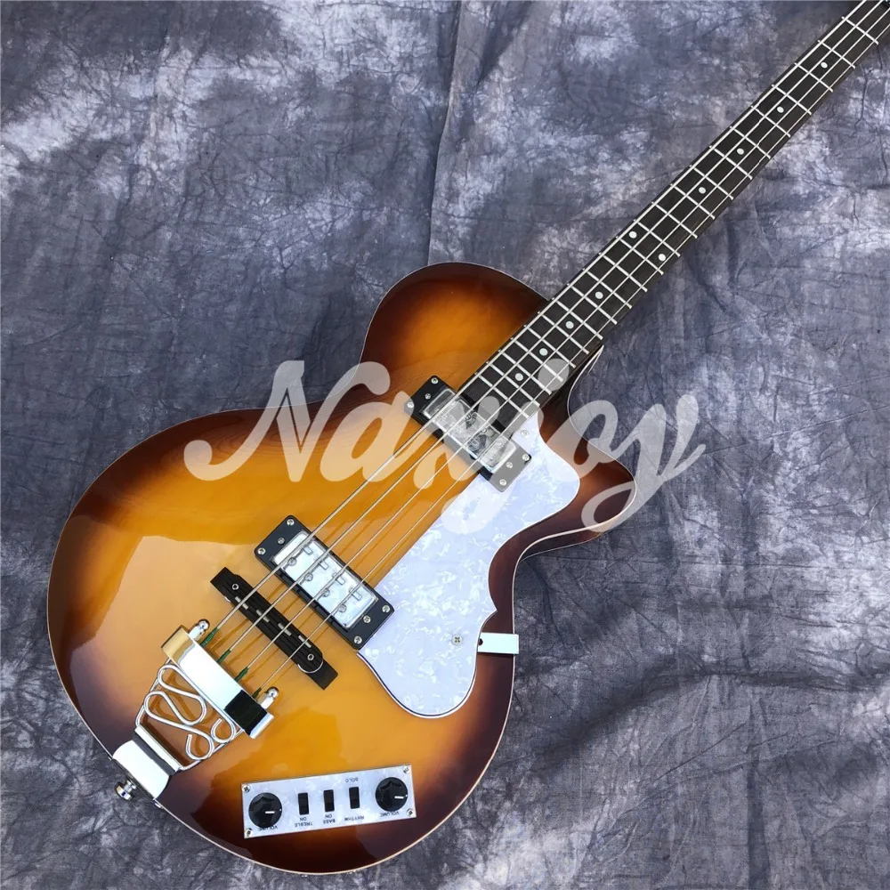 Hofner HCT Club Sunburst 4 струны бас Высокое качество Hi-CB серия скрипка полый корпус для электрической бас-гитары, 511B звукосниматели