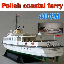 40cm 1 conjunto polonês ferry barco modelo 3d barco montar navio ferry lilla 3d papercraft puzzle jogo weneda pol q1g4
