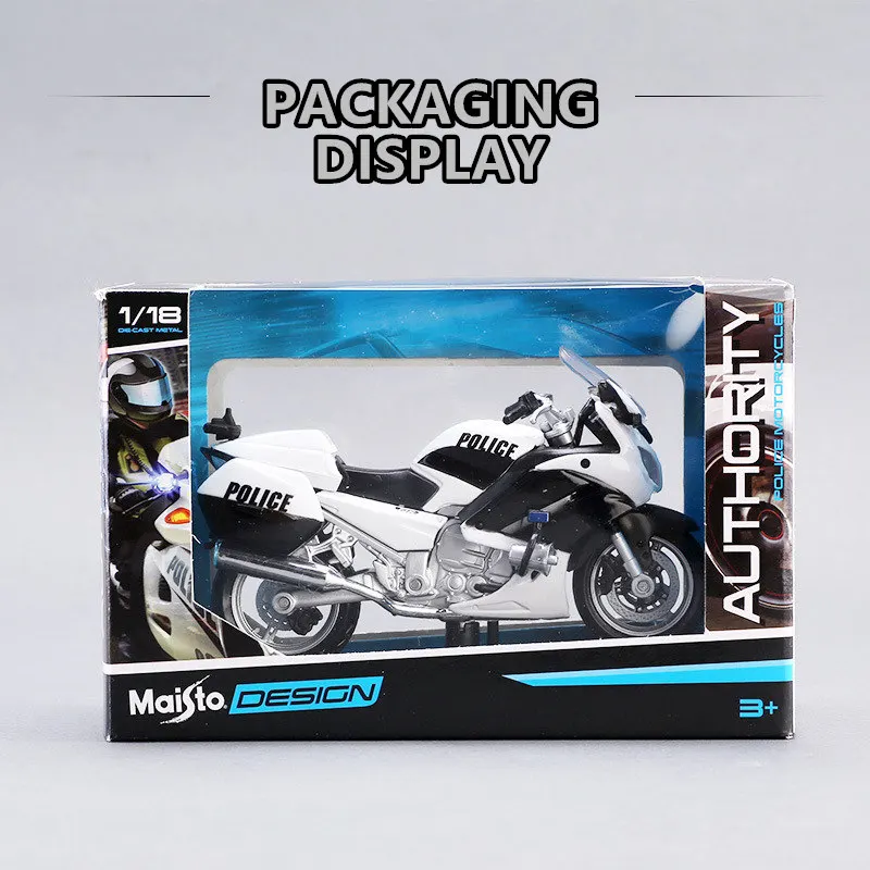 Maisto 1:18 Yamaha полицейский автомобиль оригинальная Авторизованная модель мотоцикла из сплава игрушечный автомобиль Коллекционирование