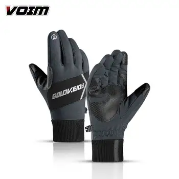 

Winter Ski Gloves Outdoor Waterproof Windproof Luvas Cycling Plus Velvet Thick Warm MX Guantes Cold Mountaineering Reflective
