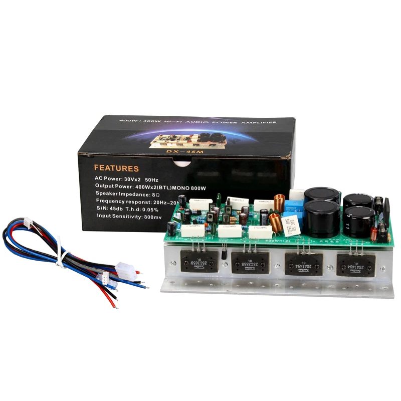 

HIFI Audio Amplifier Board Dual Channel 450W+450W SanKen1494/3858 High Power Stereo Audio AMP 800W Mono Sound Speaker Amplifiers