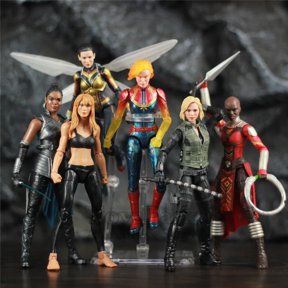 Marvel Legends Avengers Heroines 6 "Action Figure Pepper Potts Carol Wasp Black Widow X 23 Valkyrie Deadpool Lady Endgame Toys