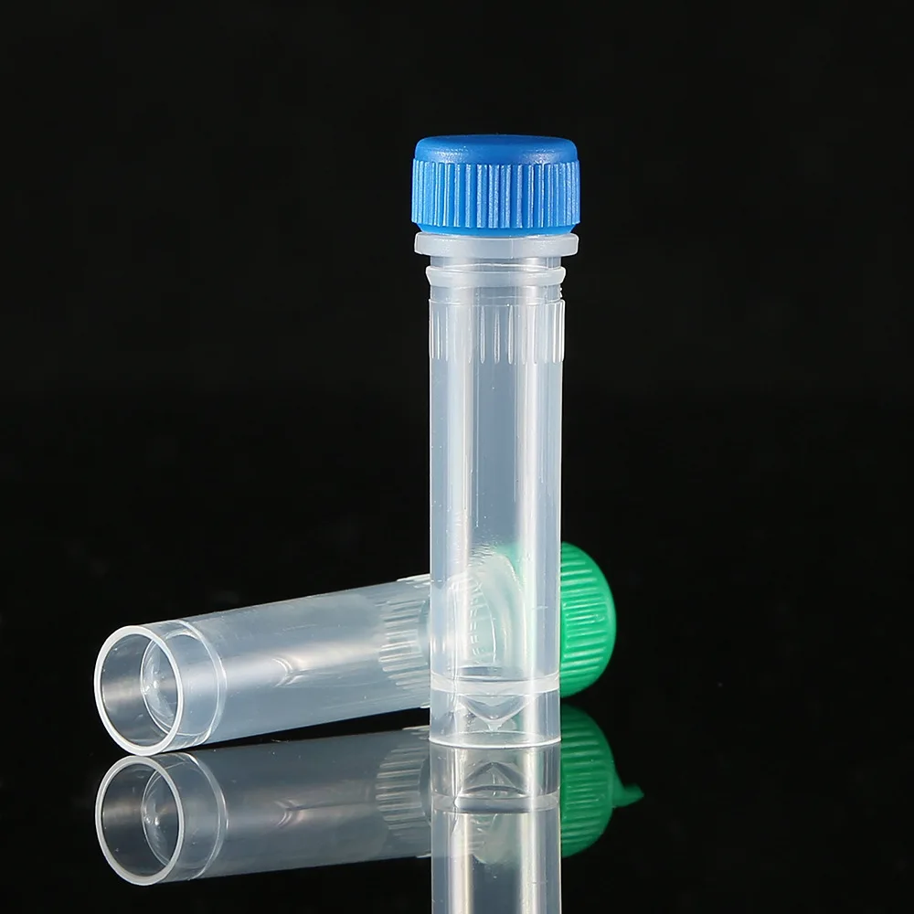 1.5ml Cryopreservation Tube Laboratory Freezing Tubes Centrifuge Tube Cryo-Tubes for Lab Analysis With Screw Cap 100pcs