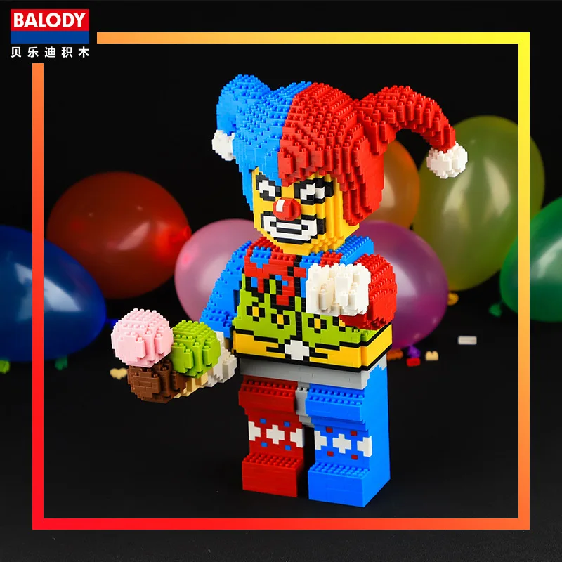 Новинка алмазные блоки Balody Joker heros цирковой клоун Мирко 3D модель 16126 мини