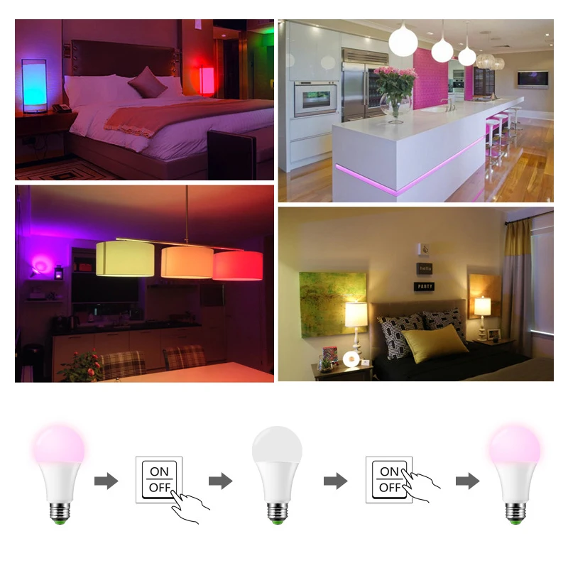 3W 5W 10W E27 светодиодная rgb-лампа лампа AC85-265V светодиодный лампы высокой Яркость точечный Регулируемый светильник для дома декоративная светодиодная лампа с дистанционным управлением