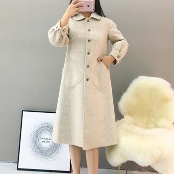 

2019 Autumn Winter Jacket Women Woolen Coats and Jackets Women Overcoat Double Side Wool Coat Female Jacket A251