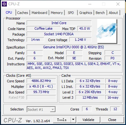 Coffee Lake Refresh Adapter 9TH COFFEE LAKE REFRESH QQLT 0000 2.4G 6C12T BGA TO LGA 1151
