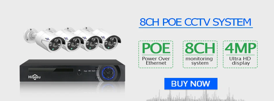 Hiseeu H.265 HEVC 8CH 16CH CCTV NVR для 5MP/4MP/3MP/2MP ONVIF 2,0 IP камера металлическая сетевая видеокамера P2P для системы видеонаблюдения