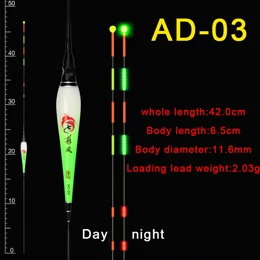 Рыбалка в пресных водоёмах поплавает мелкой водой поплавок из композиционного наноматериала светящиеся поплавок Электрический поплавок Crucain рыболовные аксессуары - Цвет: AD-03