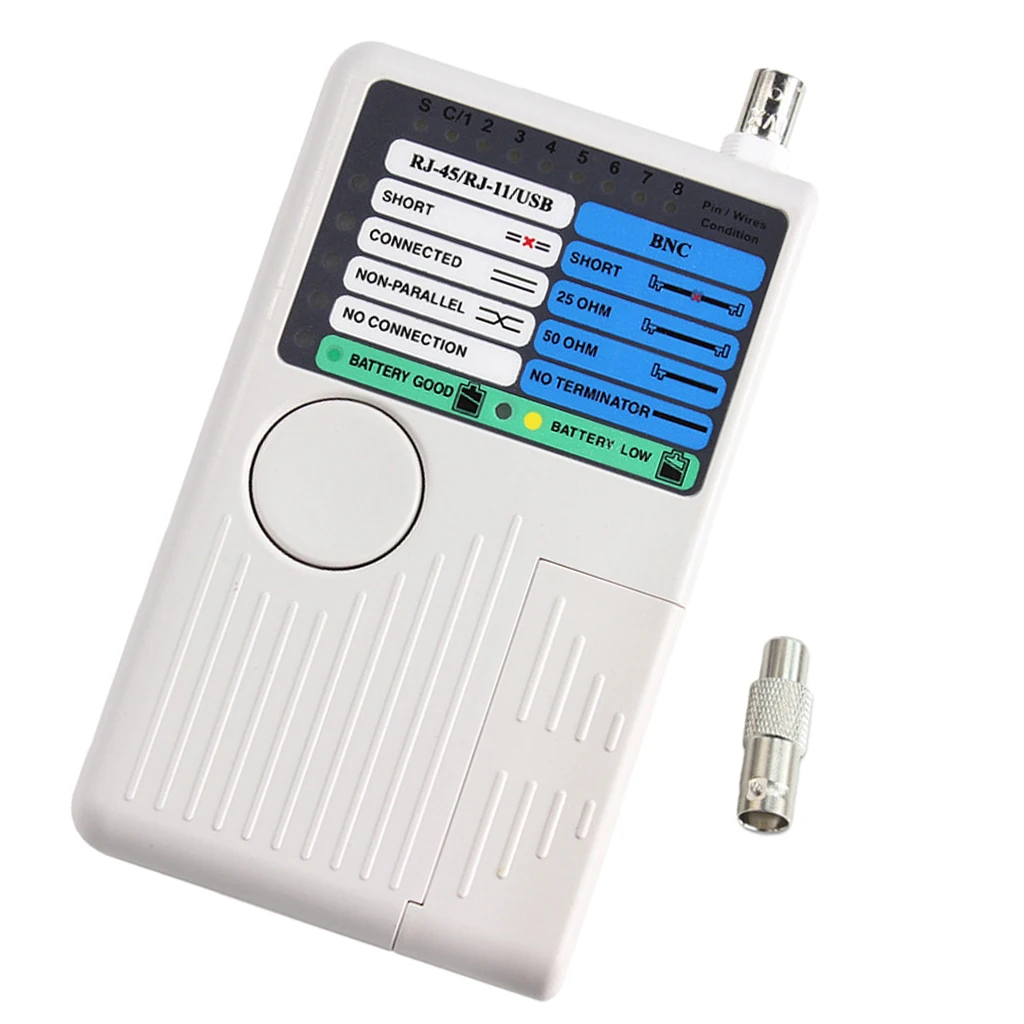 

Network Cable Tester RJ45 RJ11 LAN Cable Tester BNC Coaxial Cord Finding Networking Tool