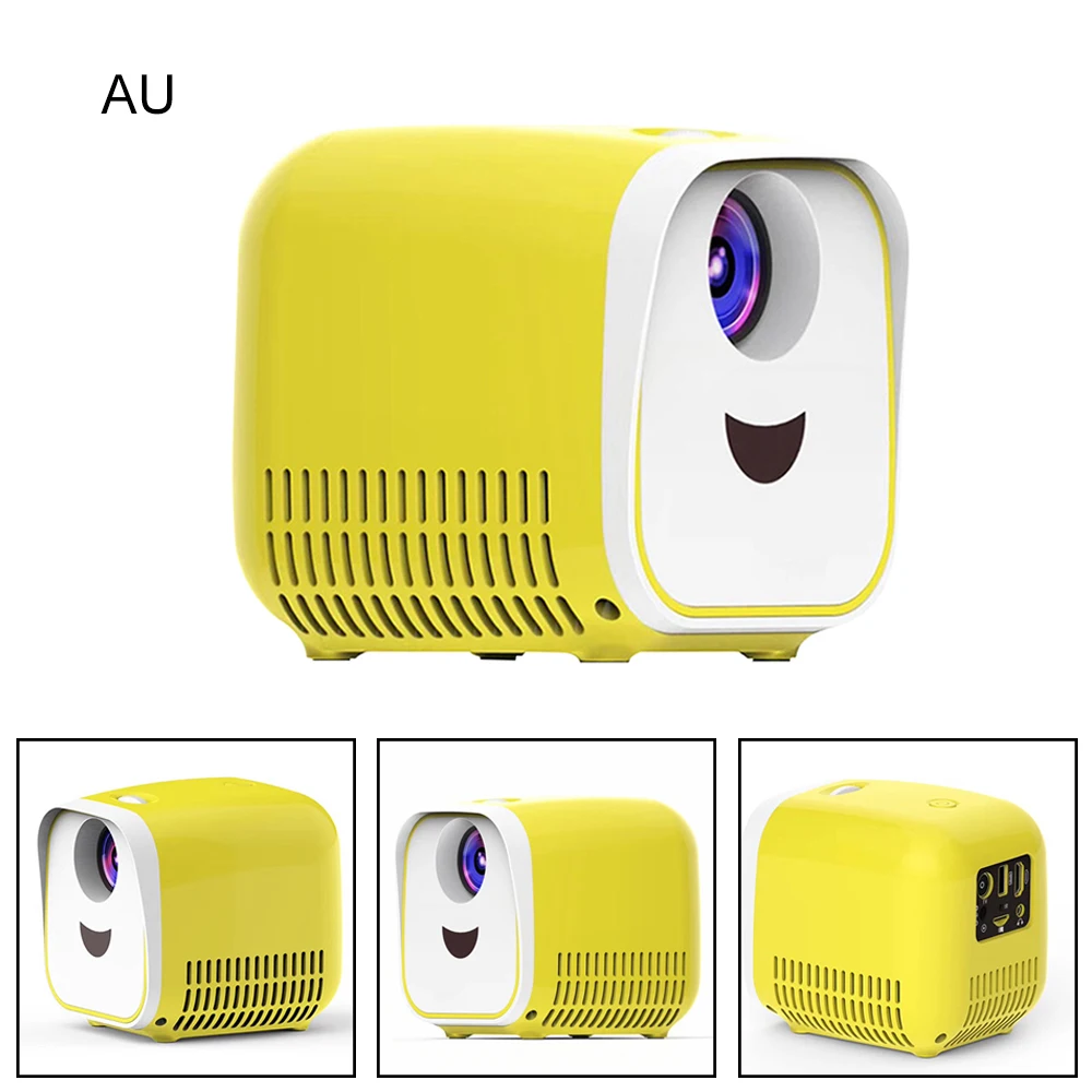 Портативный полноцветный светодиодный ЖК-видеопроектор для детей, видео, ТВ, кино, вечерние, развлекательные, Звездные, прожекторные лампы 13 - Цвет: Yellow  AU