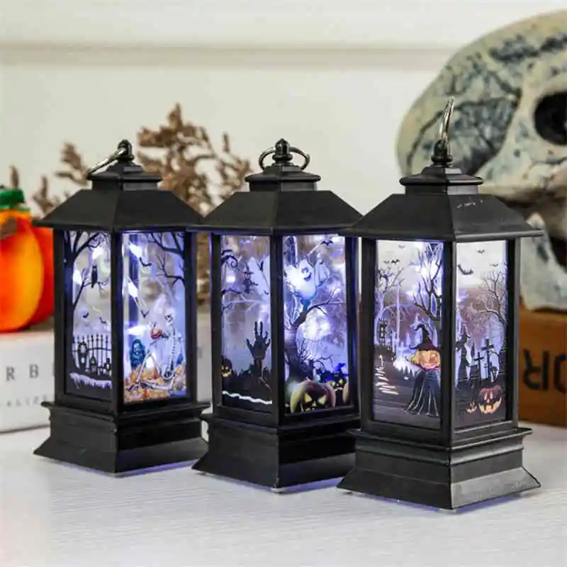 Electric Halloween Candle Lamp LED Candle Simulation Flame Light Small Oil Candle Lamp Light for Halloween Party Decoration
