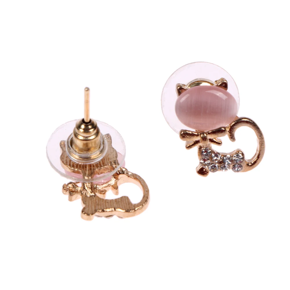 Серьги розового золота с розовым опалом висячие серьги фианитом кварцевый кросс