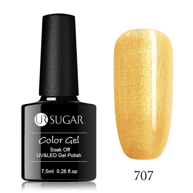 707 Ur Sugar УФ-гель для ногтей отмачиваемый 112 цветов Гель-лак для нейл-арта лак Полупостоянный лак черная бутылка 7,5 мл - Цвет: 707