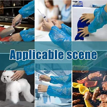

100 pcs Non-toxic kitchen Protective Arm Durable Salon Household Plastic Hotel Hotel Cover Cover Elastic Waterproof Clean