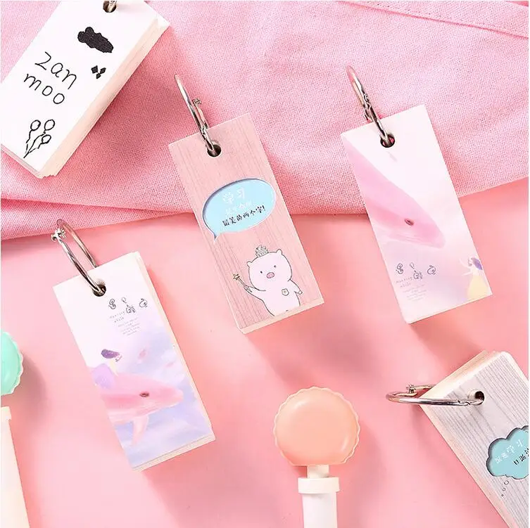 1 шт. Розовый Милый Kawaii вкладыш канцелярский блокнот для заметок карманный портативный свинья КИТ животные память блокнот домашний офис школьные принадлежности