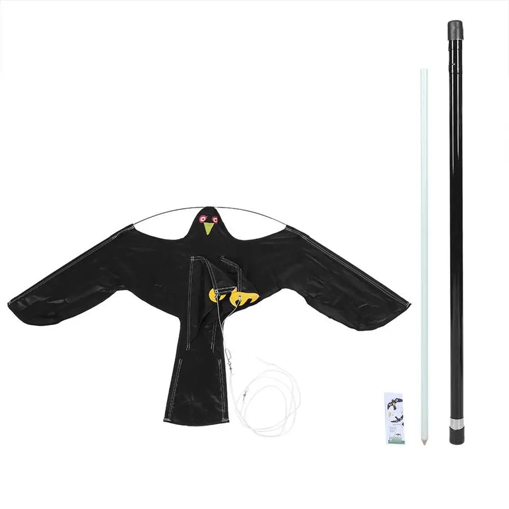 Bird Scarer Flying Hawk Extendable Bird Repeller Scarer Flying Kite With 7m Telescopic Pole Bird Scarer Drive Bird Kite Big