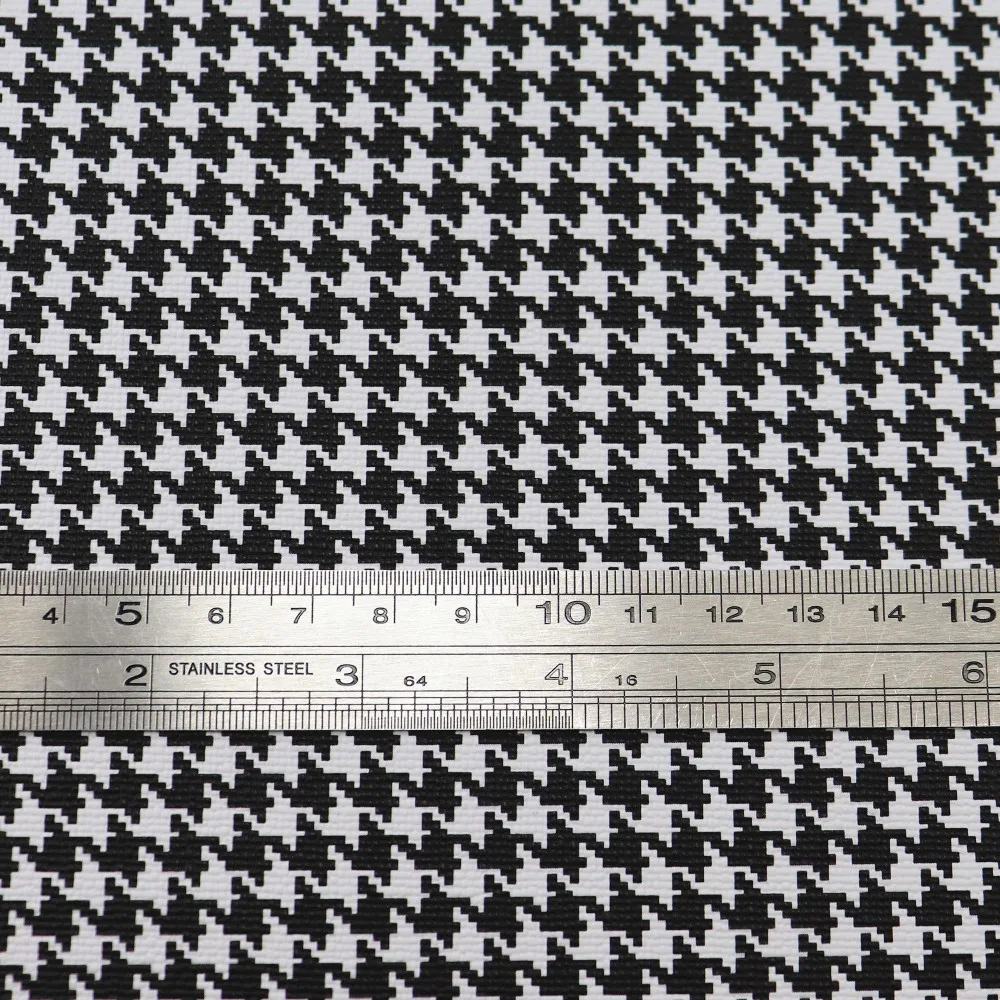 30x132cm Black & White Stripe / Colored Bird Plaid Faux Leather Fabric – DIY Bows, Handbags & Craft Material (BH044) 2