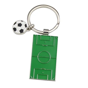 

2018 World Cup Soccer Field Keychain Metal Football Keychain Mini Table Soccer for Sports Fan Gifts